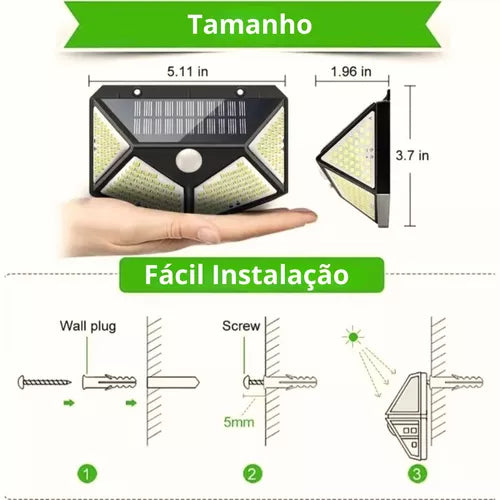 EcoBrilho Noturno - Lâmpada LED Solar